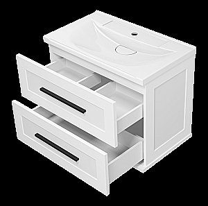 Тумба с раковиной Misty Модерн - 70 П-Мод09070-011Пр белая для ванной в интернет-магазине Sanbest