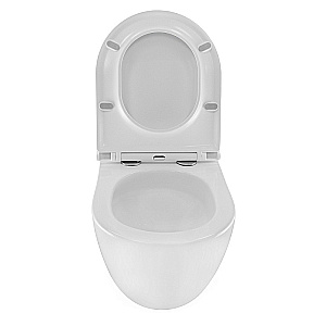 Унитаз подвесной Azario Pro PRO-0001 UQ3 белый, безободковый, с крышкой микролифт, слив торнадо купить в интернет-магазине Sanbest