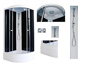 Душевая кабина Parly Classic Эконом ECM921, тропический душ, белая, 90×90 см купить в интернет-магазине Sanbest