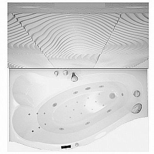 Карниз для ванны Aquanet Palma 170х90 хром купить в интернет-магазине сантехники Sanbest