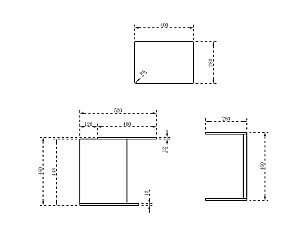 Столик для ванной комнаты Abber STEIN AS1636MB черный матовый купить в интернет-магазине сантехники Sanbest