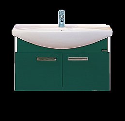 Тумба для раковины подвесная Misty Джулия 85 зеленая купить в интернет-магазине сантехники Sanbest