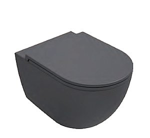 Унитаз подвесной Isvea VEA Rondo 10VA02002SV-2C антрацит матовый, безободковый купить в интернет-магазине Sanbest