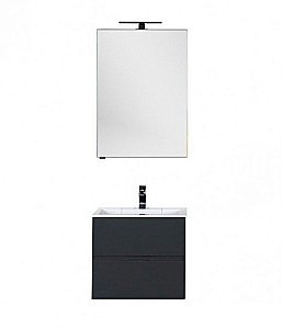 Тумба с раковиной Aquanet Алвита 60 серый антрацит для ванной в интернет-магазине Sanbest