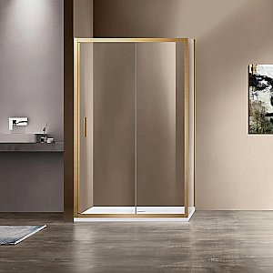 Душевой уголок Vincea Garda VSR-1G1015CLG 150x100 стекло прозрачное/профиль золото брашированное купить в интернет-магазине Sanbest