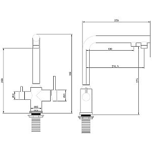 Смеситель для кухни Abber Emotion AF8814G золото матовое купить в интернет-магазине сантехники Sanbest