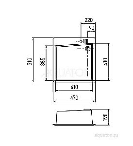 Мойка для кухни Акватон Парма 1A713032PM280 коричневый купить в интернет-магазине сантехники Sanbest