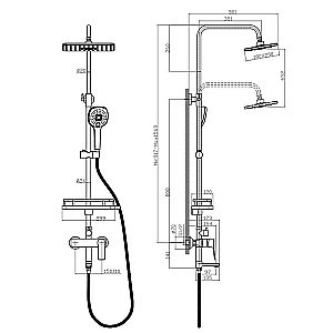 Душевая система Rossinka RS27-46 купить в интернет-магазине сантехники Sanbest