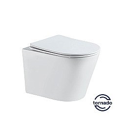 Унитаз Vincea Piatti VT1-11T безободковый, смыв торнадо, с крышкой микролифт, белый купить в интернет-магазине Sanbest