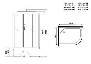 Душевая кабина Niagara NG-2310 купить в интернет-магазине Sanbest