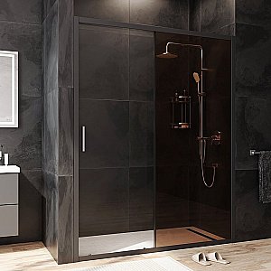 Душевая дверь AM.PM GEM W90G 150 прозрачная-бронзовая/черный купить в интернет-магазине Sanbest