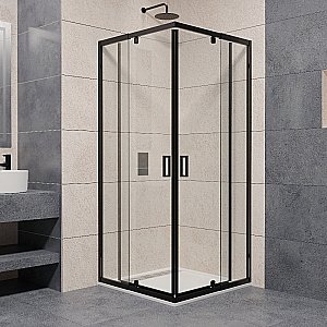 Душевой уголок RGW Passage PA-038B 80x80 стекло прозрачное/профиль черный купить в интернет-магазине Sanbest