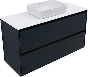 Тумба с раковиной Allen Brau Activity 120 1.34015.AM антрацит матовый/олива брашированная для ванной в интернет-магазине Sanbest