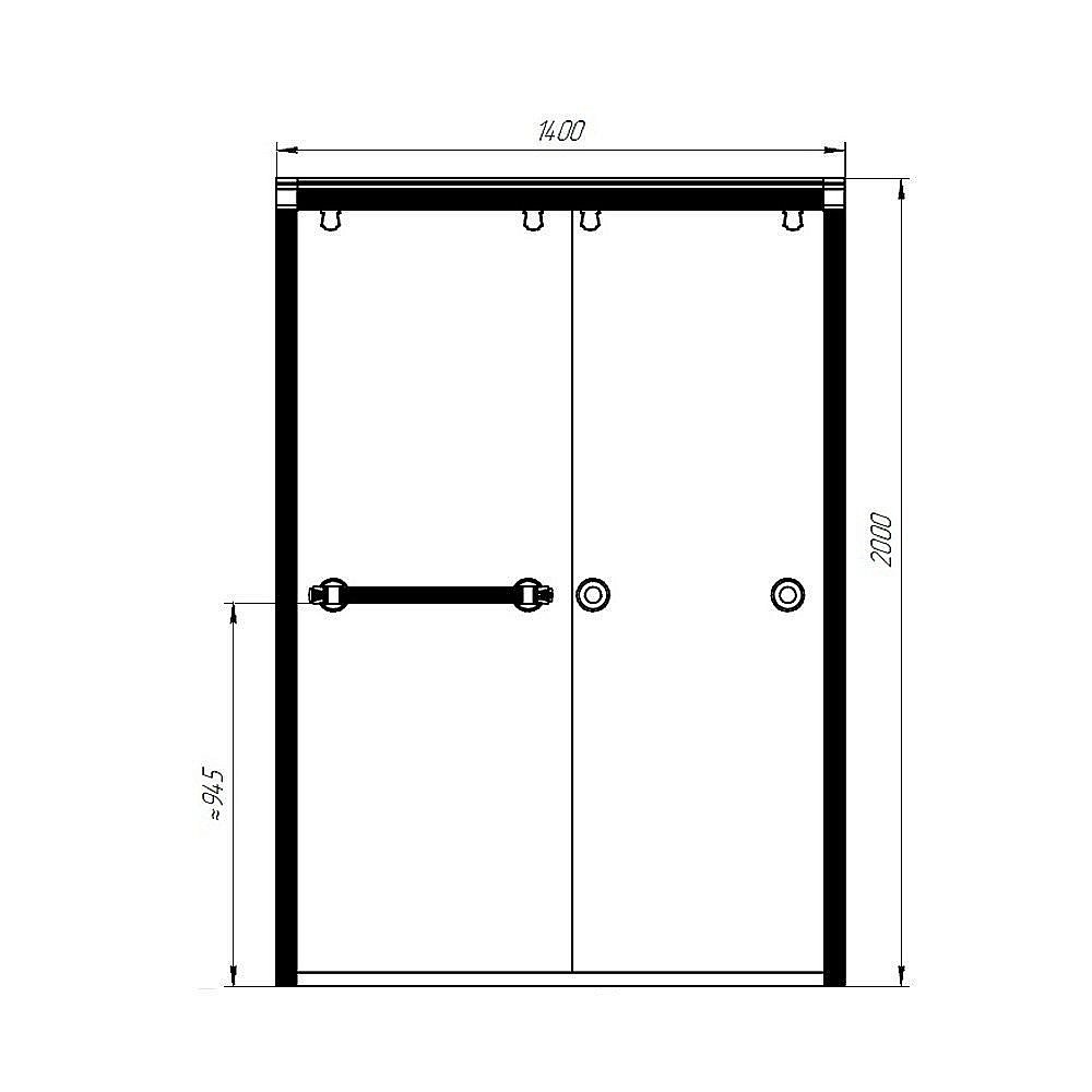 Душевая дверь Fra Grande 140 золото купить в интернет-магазине Sanbest