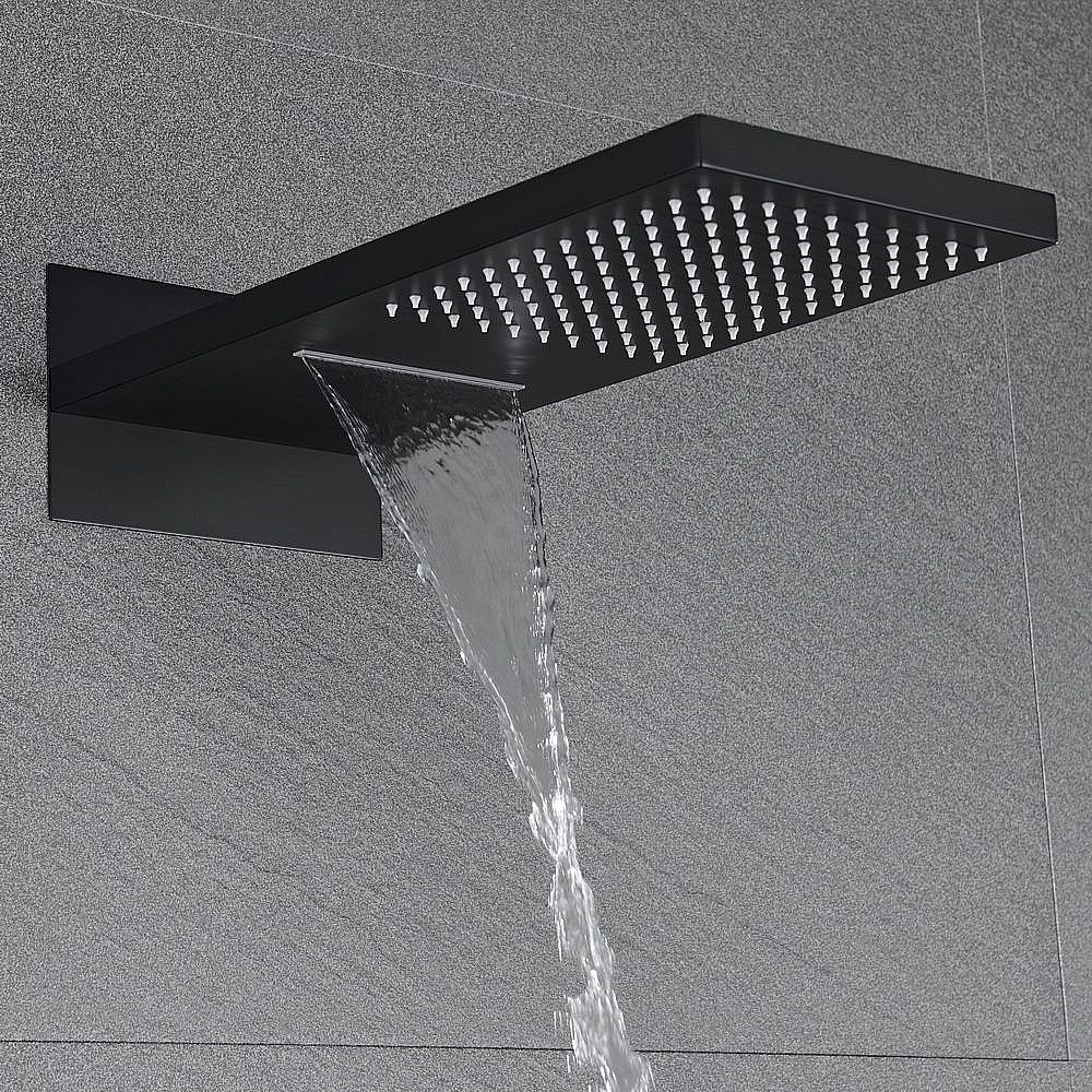 Душевая система Black&White Universe UK8330B черная матовая купить в интернет-магазине сантехники Sanbest