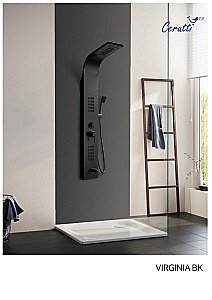Душевая панель CeruttiSpa VIRGINIA BK CT9989 Черная купить в интернет-магазине сантехники Sanbest