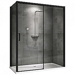 Душевой уголок ABBER Komfort AG93140B-S102B 140x100 прозрачный/черный купить в интернет-магазине Sanbest