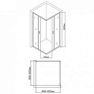 Душевой уголок Aquanet SE-900S 90x90 купить в интернет-магазине Sanbest