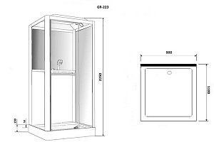 Душевая кабина Grossman GR223 90x110 купить в интернет-магазине Sanbest