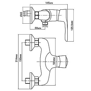 Смеситель для душа Aquanet Elements SD20067 купить в интернет-магазине сантехники Sanbest