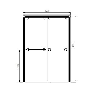 Душевая дверь Fra Grande 140 золото купить в интернет-магазине Sanbest