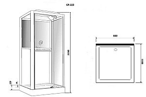 Душевая кабина Grossman GR223 90x110 купить в интернет-магазине Sanbest