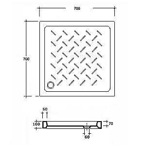 Душевой поддон RGW CER CR-077 19170177-01 70х70 белый купить в интернет-магазине Sanbest
