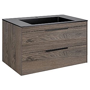 Тумба с раковиной Vincea Chiara 2D 800 R.Oak для ванной в интернет-магазине Sanbest
