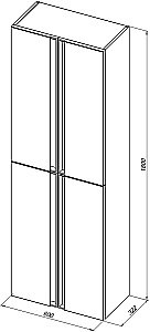 Пенал Allen Brau ECLIPSE 1.E1006.CGM 60 олива матовая для ванной в интернет-магазине сантехники Sanbest