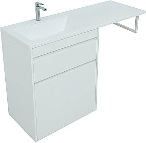 Тумба с раковиной Aquanet Токио 239291 130 белый для ванной в интернет-магазине Sanbest