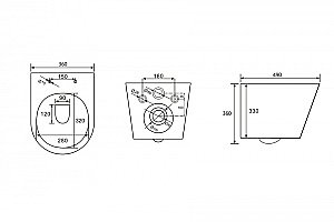 Унитаз подвесной ABBER Bequem AC1102MW с крышкой микролифт, безободковый, белый матовый купить в интернет-магазине Sanbest