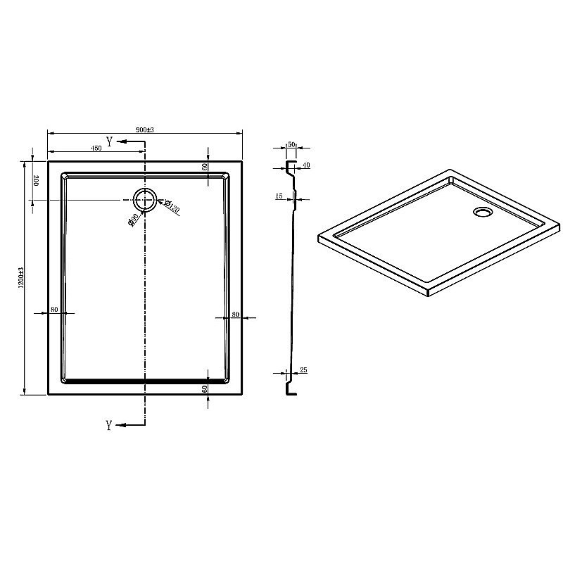 Душевой поддон Loranto CS-90185 120х90 белый купить в интернет-магазине Sanbest