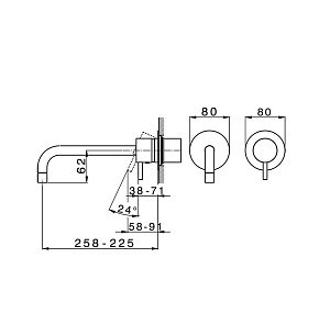 Смеситель для раковины Cisal LESS NEW LN00551740 купить в интернет-магазине сантехники Sanbest