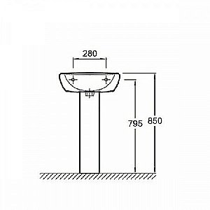 Раковина на пьедестале Jacob Delafon PATIO 45 E4144-00+15537G-00 белая купить в интернет-магазине Sanbest