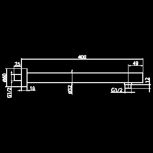 Держатель верхнего душа Elghansa RoundlLine CR-01 хром купить в интернет-магазине сантехники Sanbest
