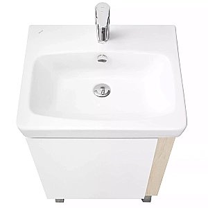 Тумба с раковиной Акватон Кантри 55 белая/дуб верона для ванной в интернет-магазине Sanbest