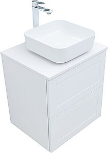 Тумба с раковиной Aquanet Терра 60 белая матовая для ванной в интернет-магазине Sanbest