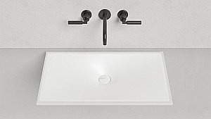 Раковина врезная снизу столешницы Salini MAREA 14 1802214M 60 из искусственного камня S-Stone, белая матовая купить в интернет-магазине Sanbest