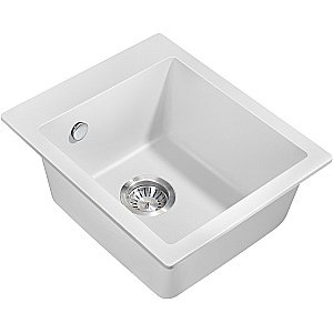 Мойка кухонная Milacio Murcia 42 Cuarzo MC.77042 белая купить в интернет-магазине сантехники Sanbest