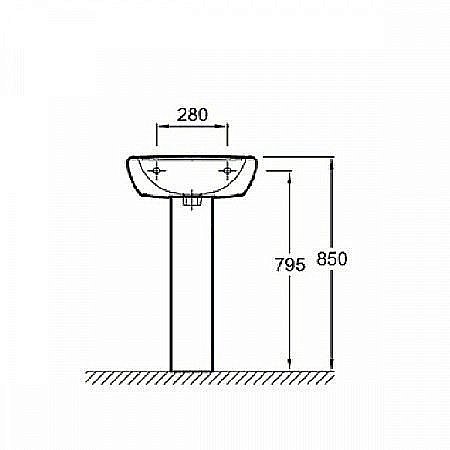 Раковина на пьедестале Jacob Delafon PATIO 45 E4144-00+15537G-00 белая купить в интернет-магазине Sanbest