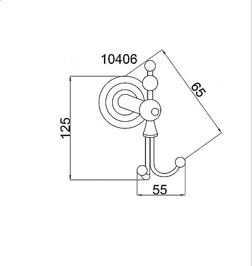 Крючок Boheme Imperiale 10406 купить в интернет-магазине сантехники Sanbest