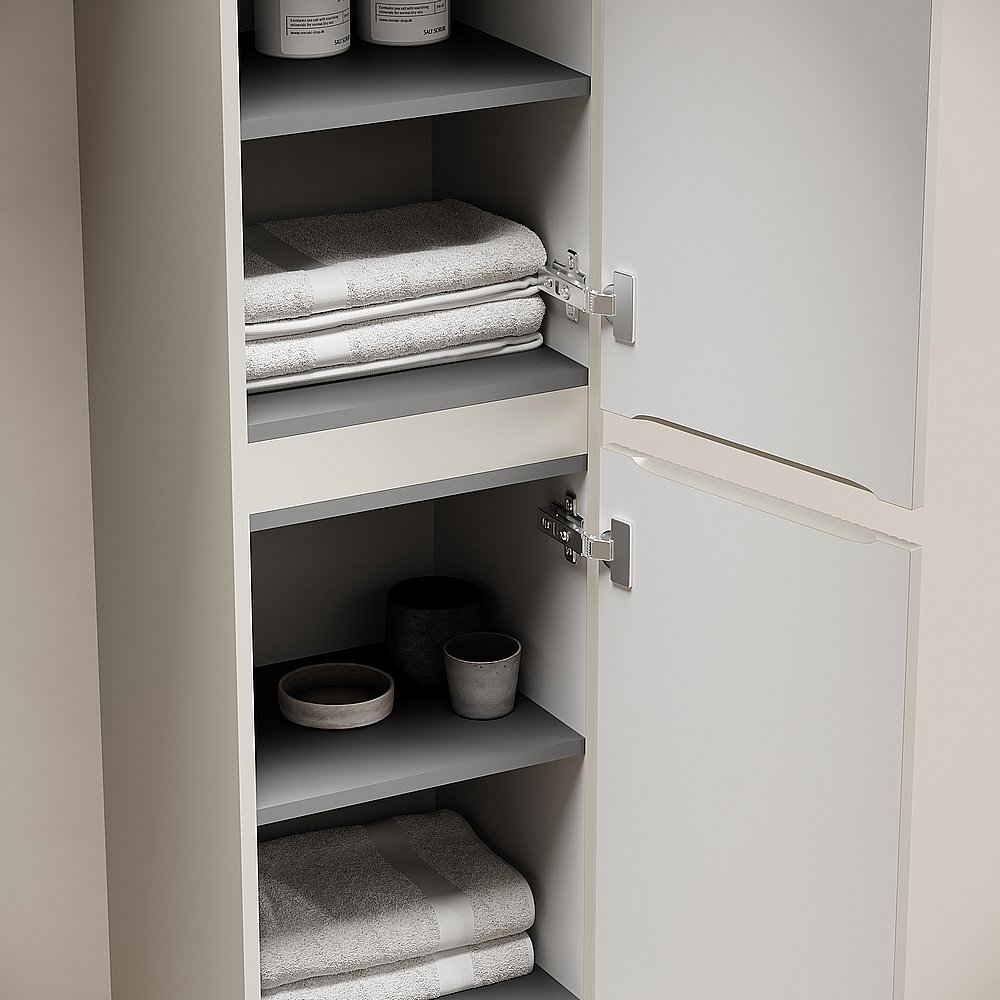 Шкаф-пенал подвесной Sancos Code PCD35GP серая платина для ванной в интернет-магазине сантехники Sanbest