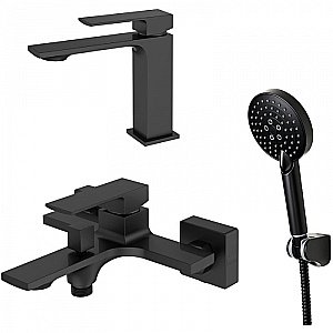 Набор смесителей Orange Lutz M04-311b черный купить в интернет-магазине сантехники Sanbest