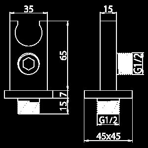 Подключение для шланга Elghansa Unit WS-14-Black черный купить в интернет-магазине сантехники Sanbest