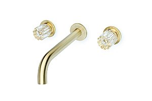 Смеситель для раковины Boheme ELEGANTE 152-2-MG-EL матовое золото купить в интернет-магазине сантехники Sanbest