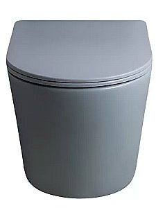 Унитаз подвесной Gid Tr2130gm серый матовый, с крышкой микролифт, безободковый купить в интернет-магазине Sanbest