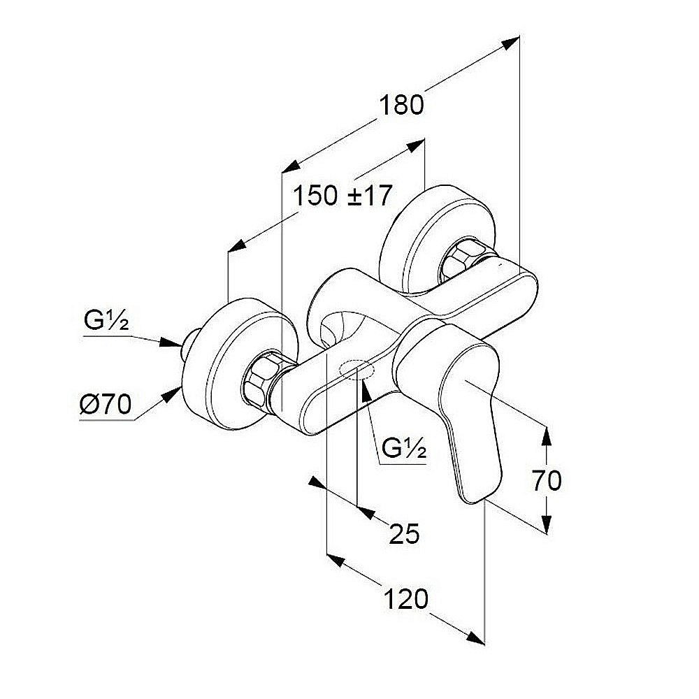 Набор смесителей Kludi Pure&Easy 378450565 хром купить в интернет-магазине сантехники Sanbest