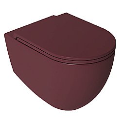 Унитаз подвесной Isvea Infinity 10NF02001SV-2R бордовый матовый, безободковый купить в интернет-магазине Sanbest