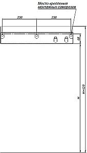 Полка Aquanet Магнум 274189 50 черная матовая, с крючками купить в интернет-магазине сантехники Sanbest