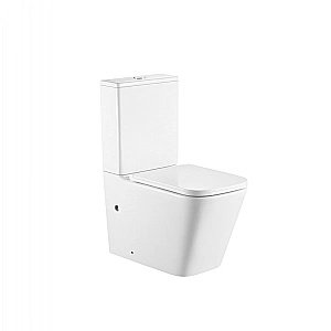 Унитаз-компакт Abber Rechteck AC1210T белый, с крышкой микролифт, с бачком, безободковый, слив-торнадо купить в интернет-магазине Sanbest